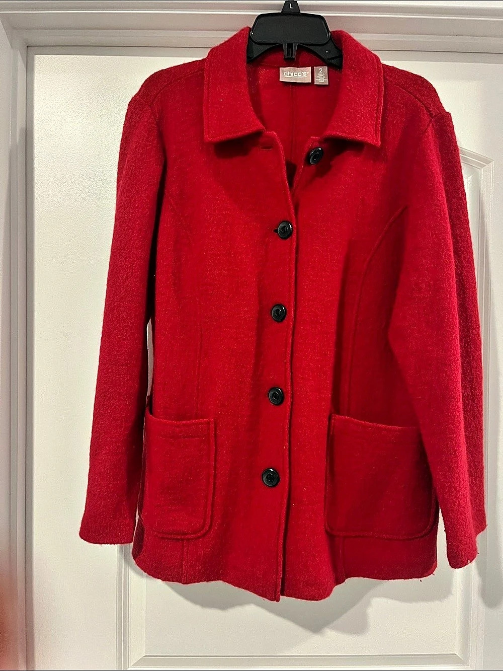 Chico's Red Jacket Size 2 Like New